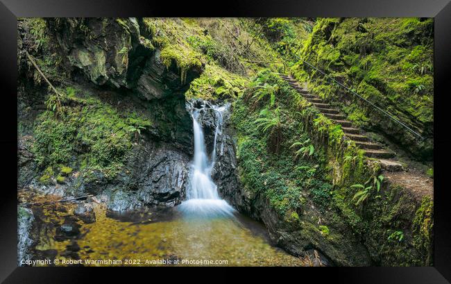 Enchanting Cascading Waterfall Framed Print by RJW Images