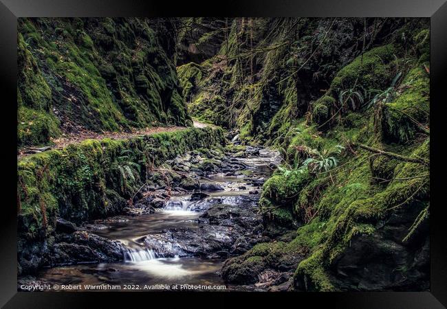 Enchanting Waterfall in Scottish Glen Framed Print by RJW Images