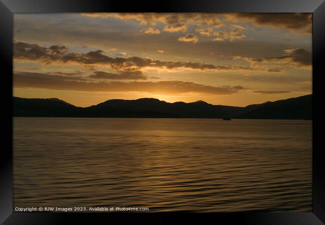 Golden Sunset over Argyll Framed Print by RJW Images