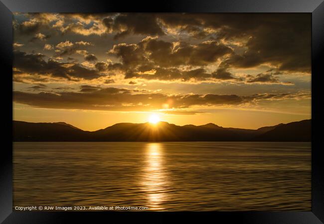 Golden Hour in Argyll Framed Print by RJW Images