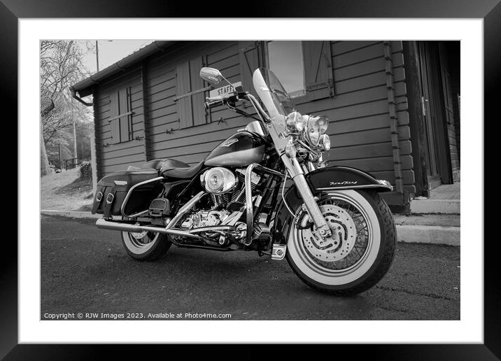 Harley Davidson Road King Framed Mounted Print by RJW Images
