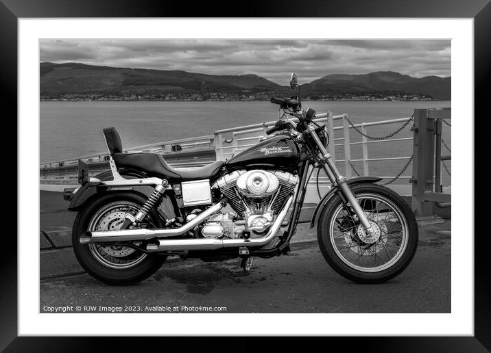 Harley Davidson Dyna Framed Mounted Print by RJW Images
