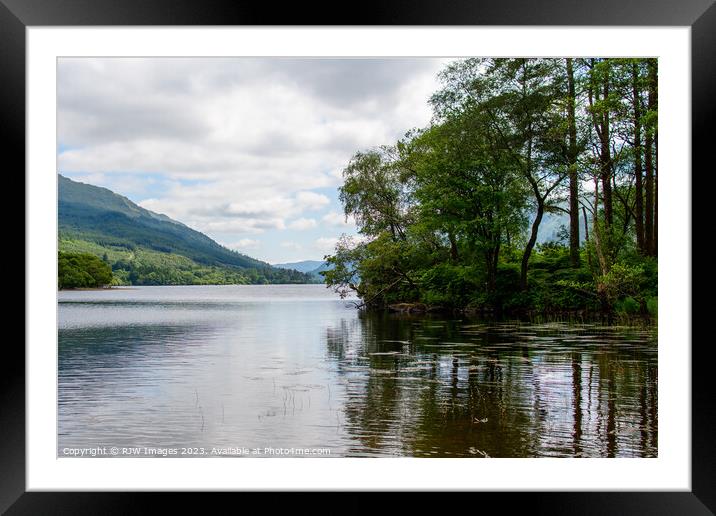 Shimmering Loch Eck Framed Mounted Print by RJW Images