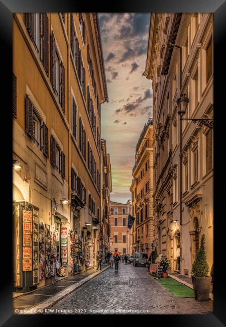 Via De Crociferi Rome Framed Print by RJW Images
