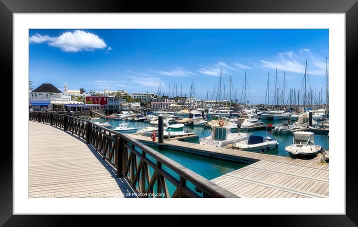 Lanzarote Marina Rubicon Playa Blanca Framed Mounted Print by RJW Images
