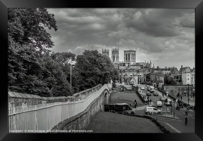 York Minster from the City Walls Framed Print by RJW Images