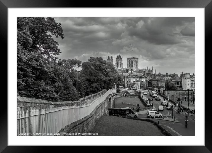 York Minster from the City Walls Framed Mounted Print by RJW Images
