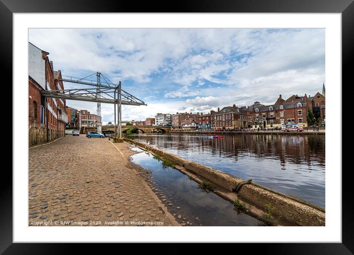 Paddling down the River Ouse Framed Mounted Print by RJW Images