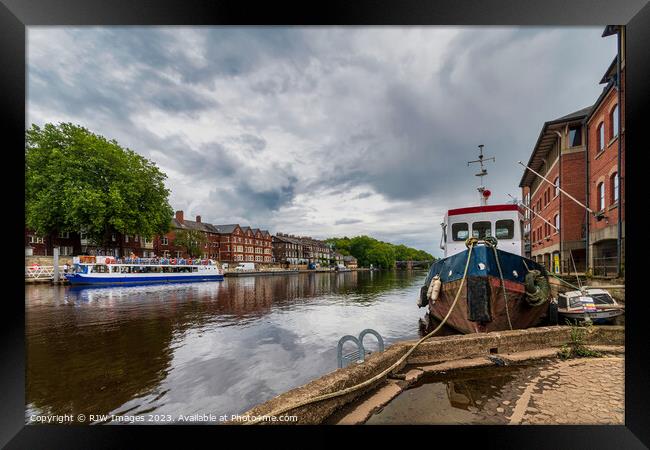 Boats of the River Ouse  Framed Print by RJW Images