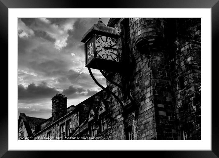 Edinburgh Canongate Tolbooth Clock Framed Mounted Print by RJW Images