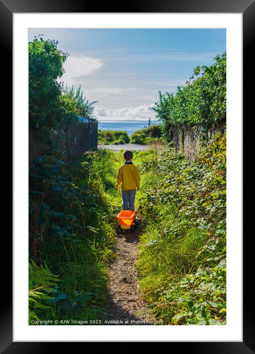 I'm going down to the beach with Granda Framed Mounted Print by RJW Images