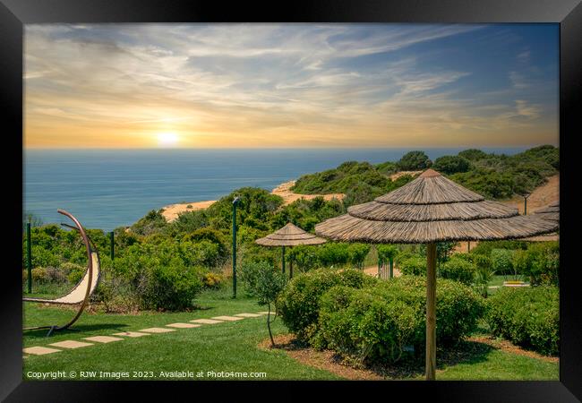 Baia Cristal Hotel Gardens Algarve Framed Print by RJW Images