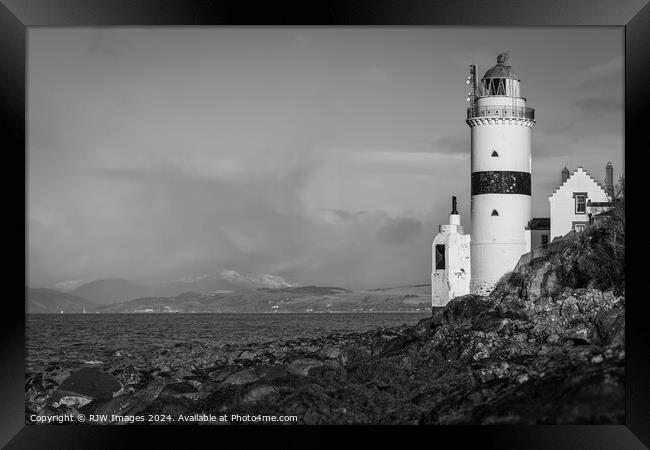 Cloch Lighthouse Gourock Framed Print by RJW Images