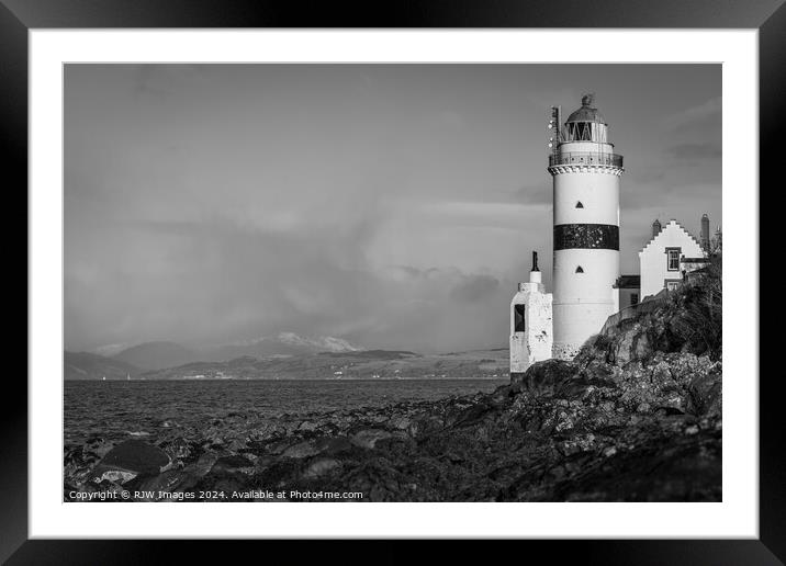 Cloch Lighthouse Gourock Framed Mounted Print by RJW Images