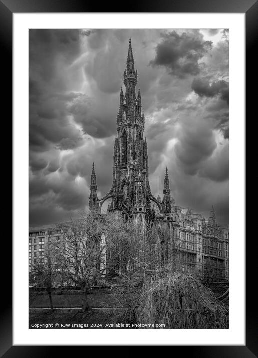 Edinburgh Scott Monument Framed Mounted Print by RJW Images