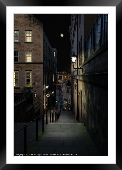 Edinburgh Warriston's Close Framed Mounted Print by RJW Images