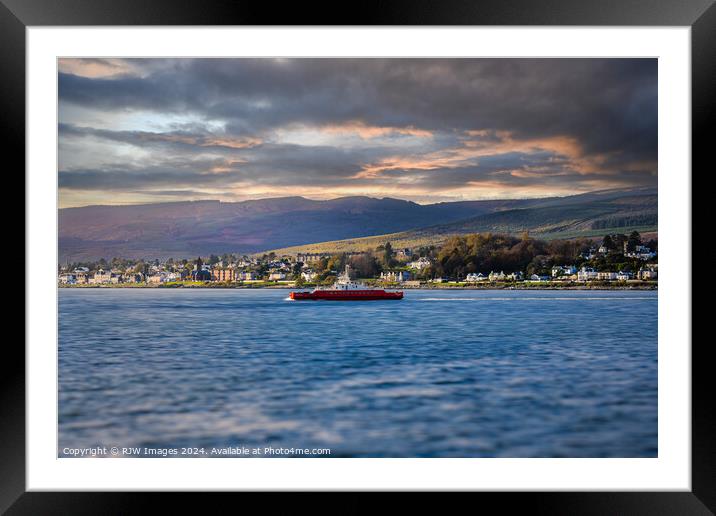Sunset on Argyll Landscape Framed Mounted Print by RJW Images