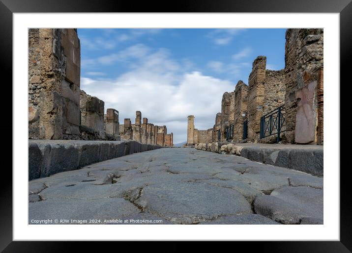 Pompeii Main Street Italy Framed Mounted Print by RJW Images
