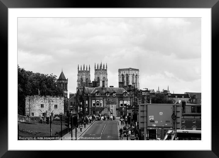 York Minster and Lendal Bridge Framed Mounted Print by RJW Images