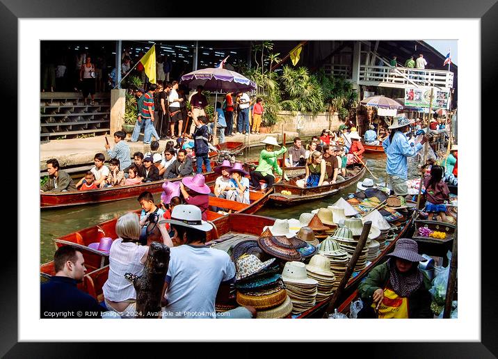 Floating Market Thailand Framed Mounted Print by RJW Images