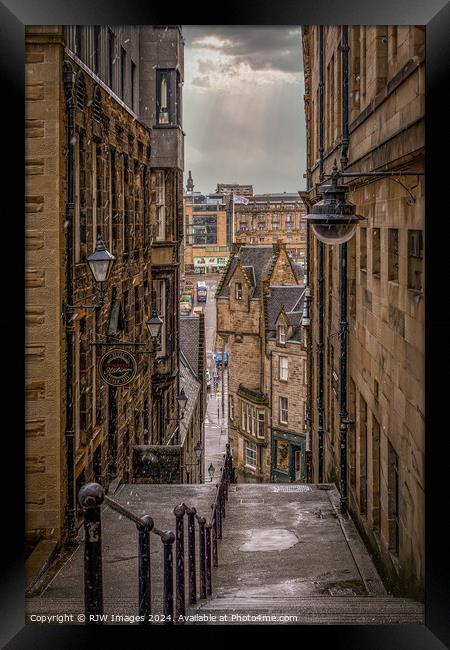 Edinburgh Warriston Close Framed Print by RJW Images