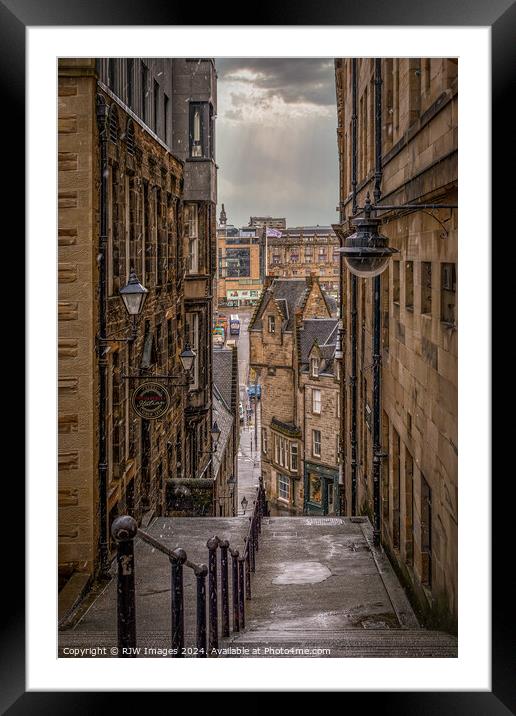 Edinburgh Warriston Close Framed Mounted Print by RJW Images