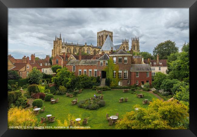 York Minster and Grays Court Hotel Framed Print by RJW Images