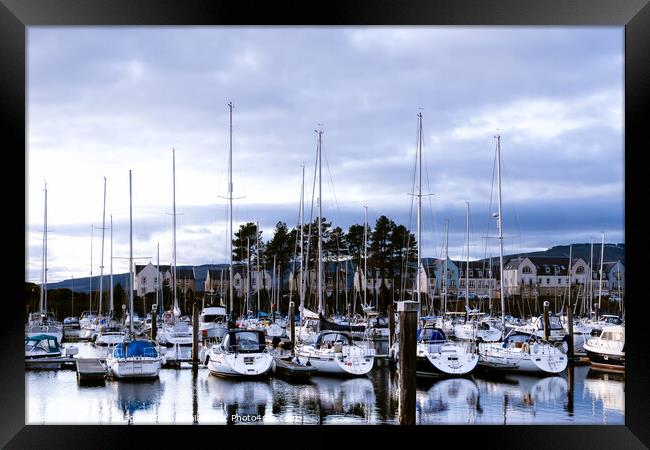 Inverkip Marina Approaching Dusk Framed Print by RJW Images