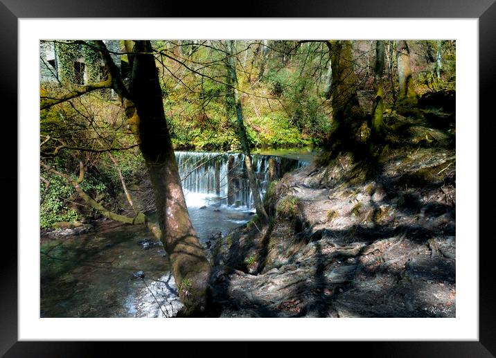 Stock Ghyll Waterfall, Lake District Framed Mounted Print by Kate Lake