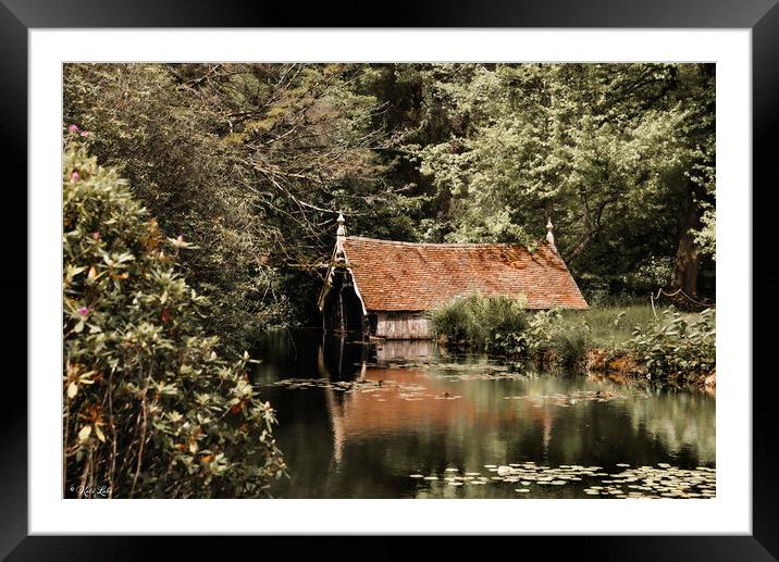 The Boat House Framed Mounted Print by Kate Lake