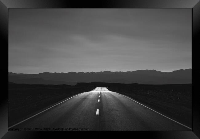 Road to nowhere Framed Print by Simo Wave