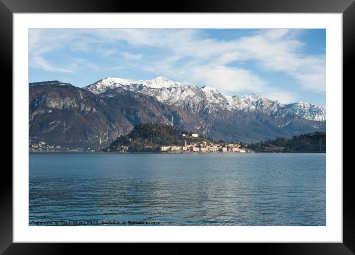 Bellagio Lake Como Framed Mounted Print by Simo Wave