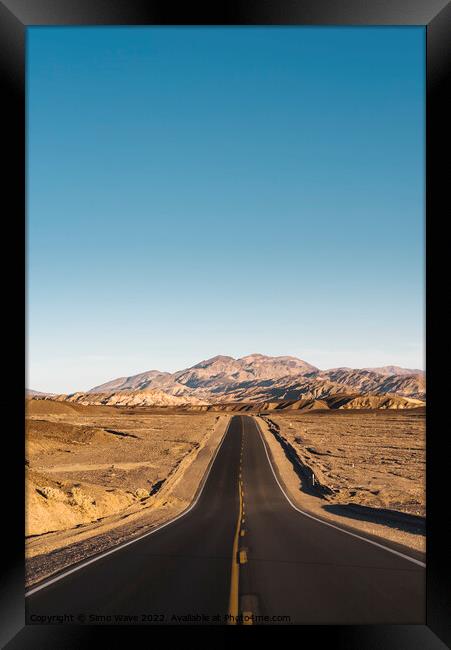 Road to nowhere  Framed Print by Simo Wave