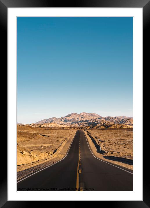Road to nowhere  Framed Mounted Print by Simo Wave