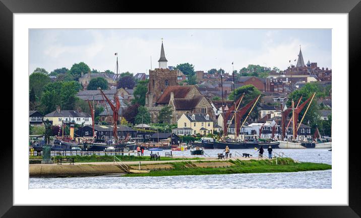 Charming Maldon: A View from Heybridge Basin Framed Mounted Print by Anton Cooke
