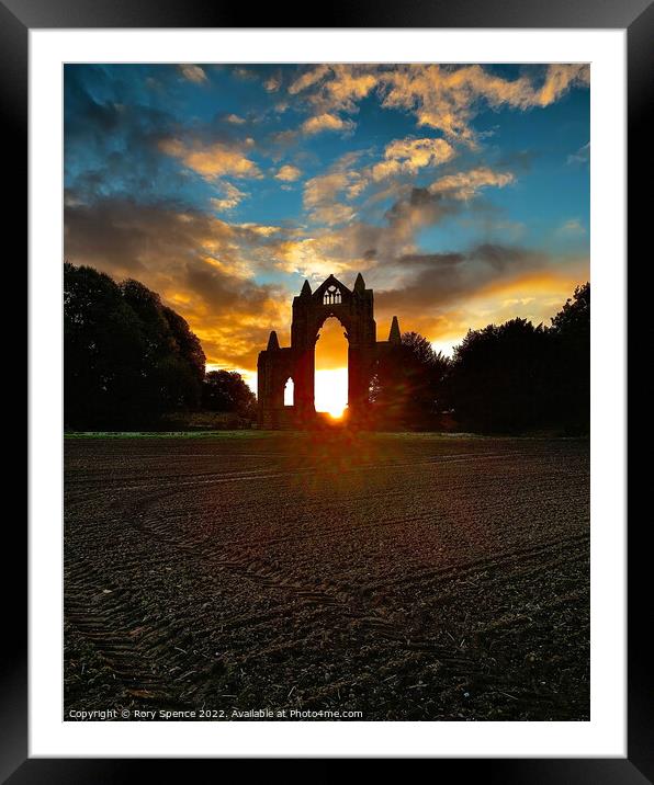 Sunset over the Priory  Framed Mounted Print by Rory Spence