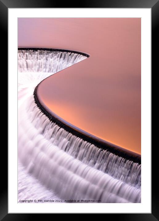 Spillway Sunset Framed Mounted Print by Tim Gamble