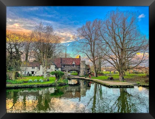 Pulls Ferry Norwich  Framed Print by Steven Mitchell