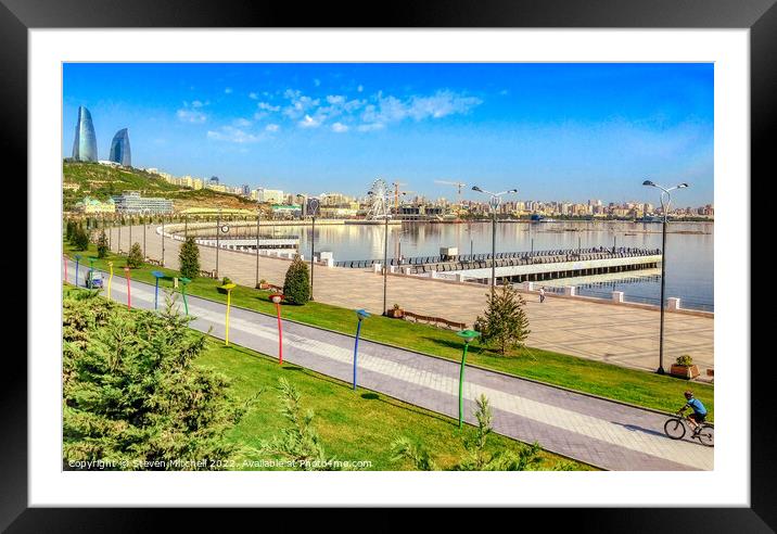 Baku Port Azerbaijan Framed Mounted Print by Steven Mitchell