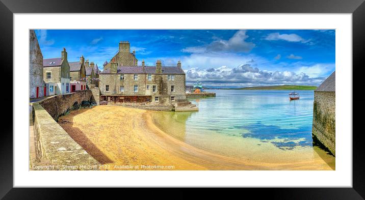 Lerwick Shetland Isles Framed Mounted Print by Steven Mitchell