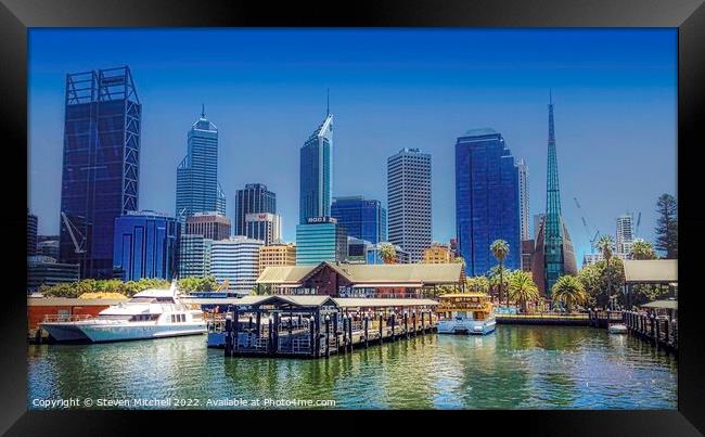  Waterfront Perth Australia Framed Print by Steven Mitchell