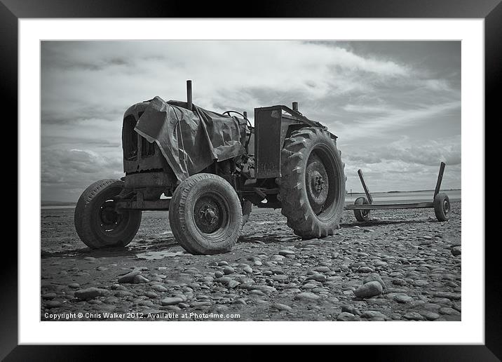 Toned Tractor Framed Mounted Print by Chris Walker
