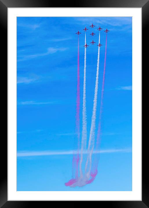 Red Arrows Formation Framed Mounted Print by Chris Walker