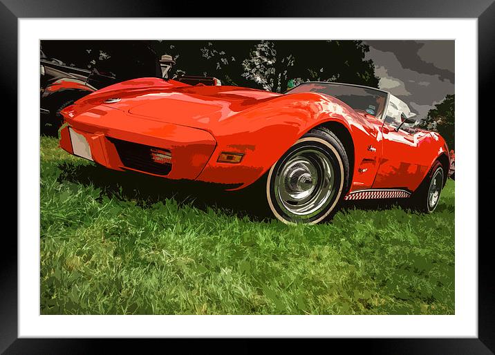 Chevrolet Corvette Stingray Framed Mounted Print by Chris Walker