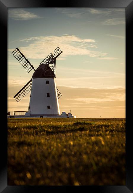   Lytham Windmill at Sunset Framed Print by Chris Walker