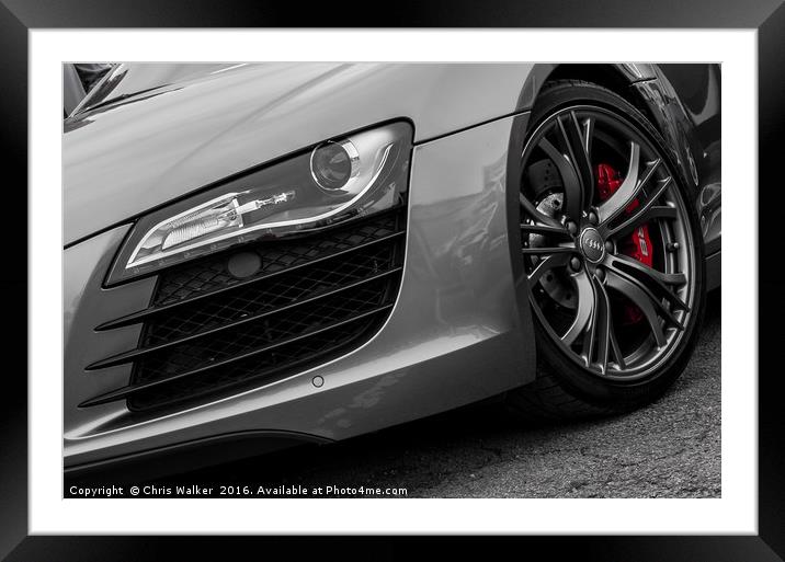 Audi R8 Framed Mounted Print by Chris Walker