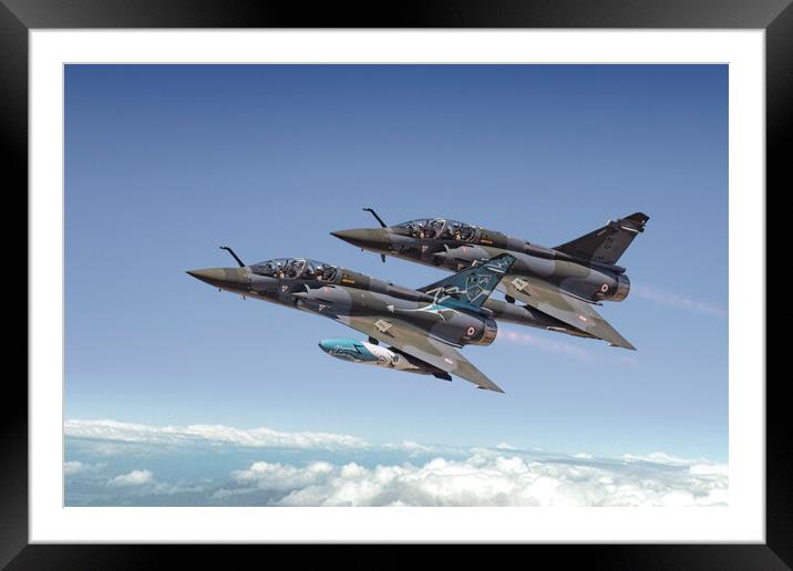 French Air Force Mirage 2000 Framed Mounted Print by Simon Westwood