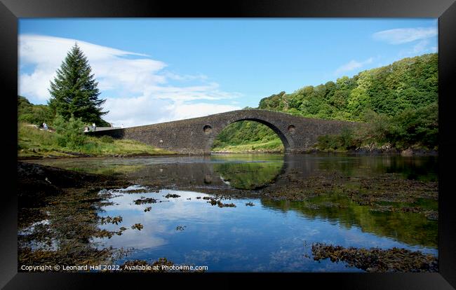 Atlantic Bridge Framed Print by Leonard Hall