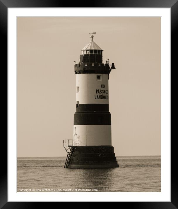 Penmon Point Lighthouse Anglesey, Wales  Framed Mounted Print by Dan Webster