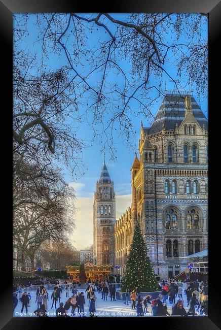 A winters day on ice  Framed Print by Mark Harvey